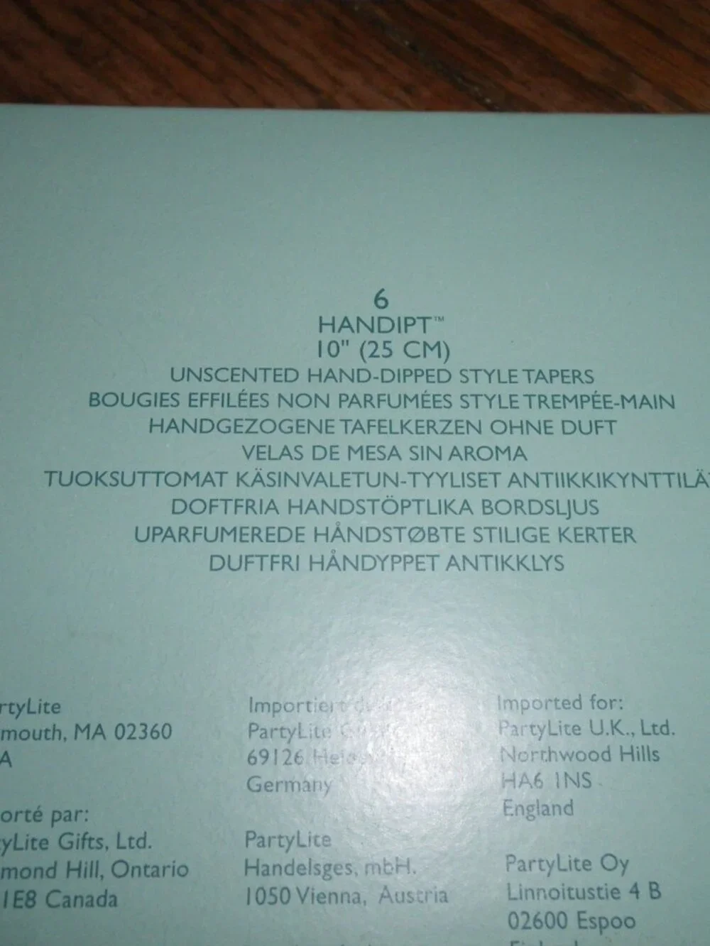 4 PartyLite Unscented Hand-Dipped Style Taper 10" Candles - Picture 3 of 3